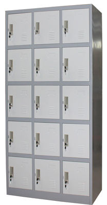 Lima belas Pintu Logam Loker Kantor Dasar Logam H1850 X W900 X D420 Ukuran Mm