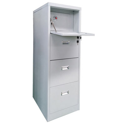 Safety 4-Drawer Filing Cabinet Steel Drawer Cabinet Untuk A4 File Holder Dan Barang-barang Berharga