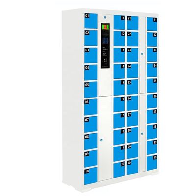 Twenty Four Door Smart Locker Bar Identifikasi Kode Warna Biru Tahan Lama