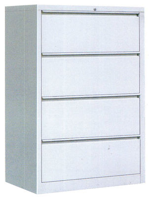A1 / A0 Format Lateral Four Drawer Metal Filing Cabinet Desain Knockdown