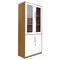 Double-Color Narrow Sided Swing Door Steel Filing Cabinet Knock Down Metal Stationery Lemari