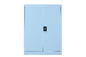 Lemari Penyimpanan Biru Pintu Solid, 2 Rak Mebel Penyimpanan Logam Kunci