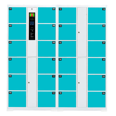 Gym Swipe Card Smart Locker 24 Pintu Tanpa Sekrup Ukuran disesuaikan / warna
